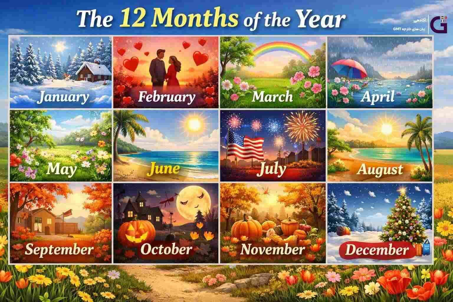 ماههای میلادی به فارسی