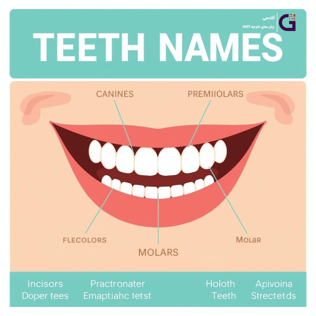 اسامی دندانها به زبان انگلیسی