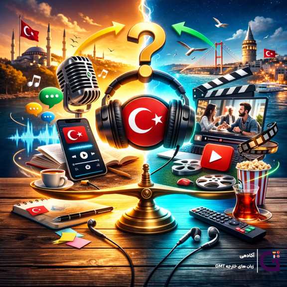 پادکست زبان ترکی استانبولی بهتر است یا فیلم و سریال؟
